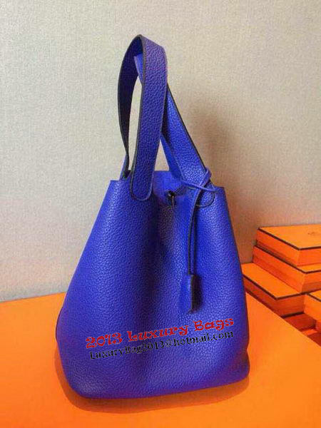 Hermes Picotin Lock 22cm Bags Litchi Leather HPT22 Blue