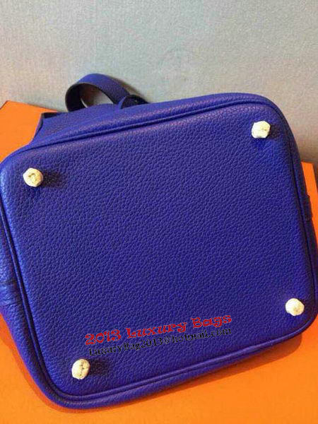 Hermes Picotin Lock 22cm Bags Litchi Leather HPT22 Blue