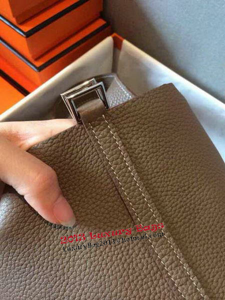 Hermes Picotin Lock 22cm Bags Litchi Leather HPT22 Grey