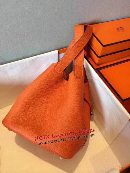 Hermes Picotin Lock 22cm Bags Litchi Leather HPT22 Orange