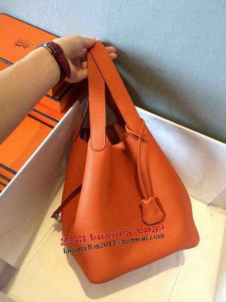 Hermes Picotin Lock 22cm Bags Litchi Leather HPT22 Orange