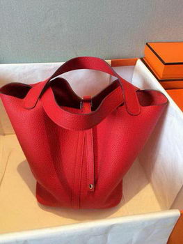 Hermes Picotin Lock 22cm Bags Litchi Leather HPT22 Red