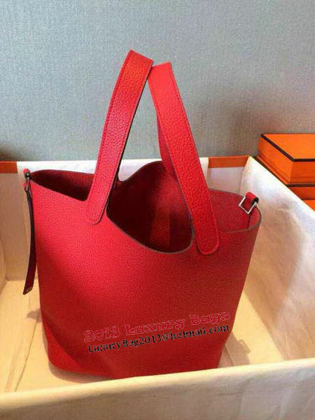 Hermes Picotin Lock 22cm Bags Litchi Leather HPT22 Red