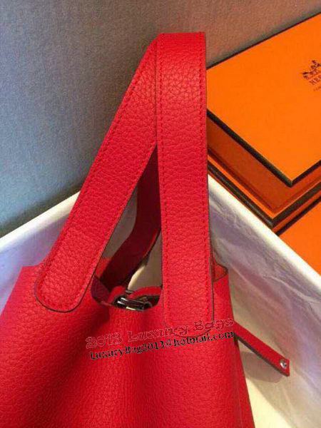 Hermes Picotin Lock 22cm Bags Litchi Leather HPT22 Red