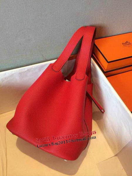 Hermes Picotin Lock 22cm Bags Litchi Leather HPT22 Red