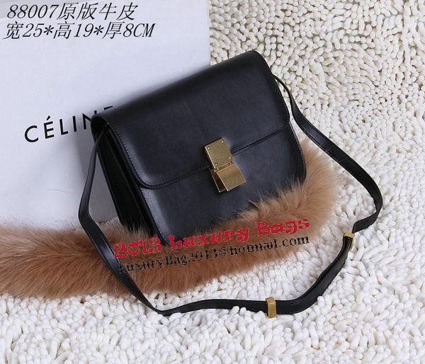 Celine Classic Box Small Flap Bag Calfskin C88007T Black