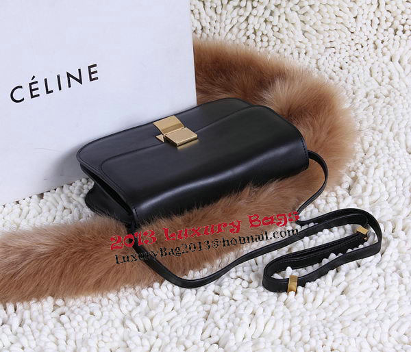 Celine Classic Box Small Flap Bag Calfskin C88007T Black