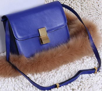 Celine Classic Box Small Flap Bag Calfskin C88007T Blue