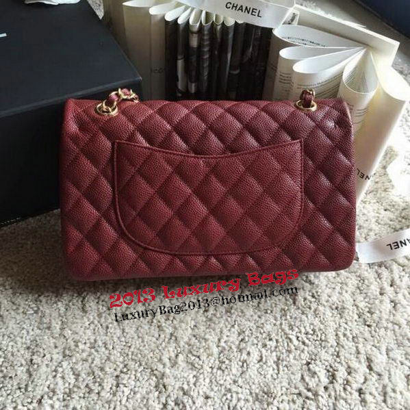 Chanel 2.55 Series Flap Bag Original Caviar Leather A1112 Burgundy