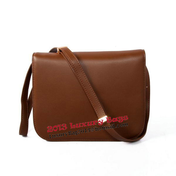 Celine Classic Box Small Flap Bag Smooth Leather C88007C Brown