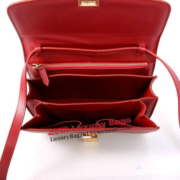 Celine Classic Box Small Flap Bag Smooth Leather C88007C Burgundy