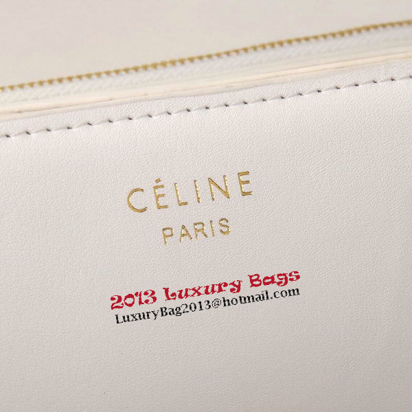 Celine Classic Box Small Flap Bag Smooth Leather C88007C White