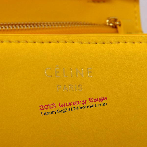 Celine Classic Box Small Flap Bag Smooth Leather C88007C Yellow