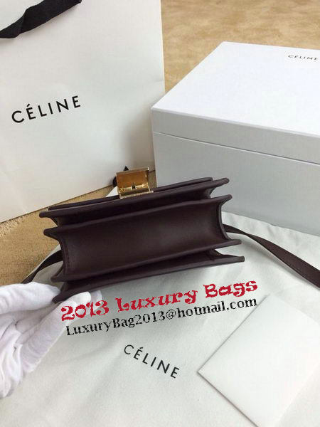 Celine Classic Box mini Flap Bag Smooth Leather C11041T Burgundy