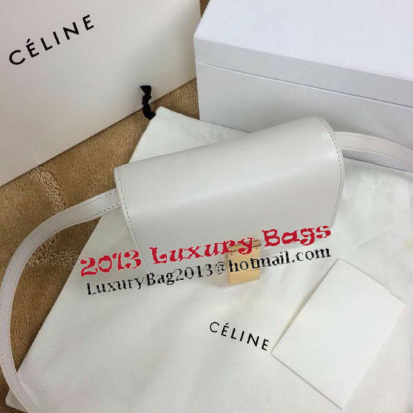 Celine Classic Box mini Flap Bag Smooth Leather C11041T White