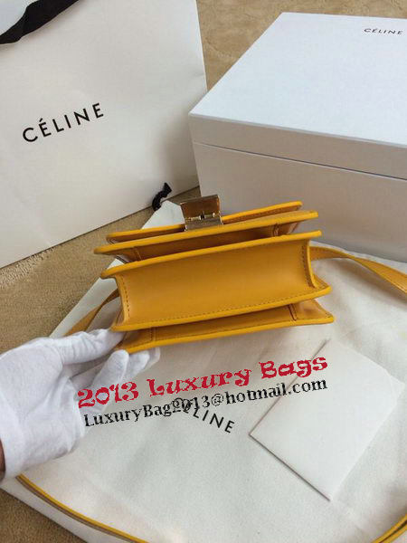 Celine Classic Box mini Flap Bag Smooth Leather C11041T Yellow