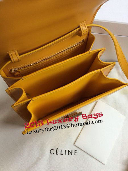 Celine Classic Box mini Flap Bag Smooth Leather C11041T Yellow