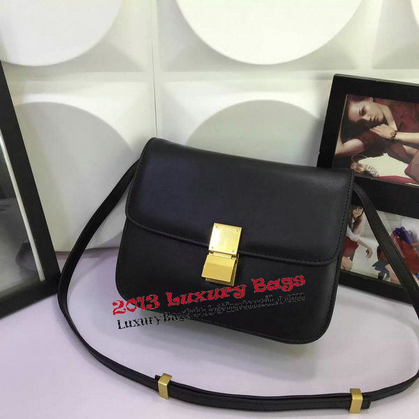 Celine Classic Box Flap Bag Calfskin Leather C88008 Black