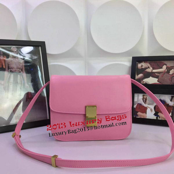 Celine Classic Box Flap Bag Calfskin Leather C88008 Pink