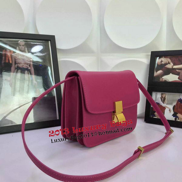 Celine Classic Box Flap Bag Calfskin Leather C88008 Rosy