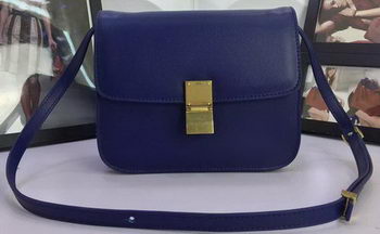 Celine Classic Box Flap Bag Calfskin Leather C88008 Royal