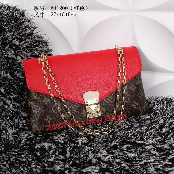 Louis Vuitton Monogram Canvas Pallas Chain Aurore Bag M41200 Red