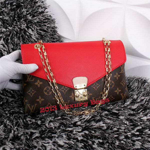 Louis Vuitton Monogram Canvas Pallas Chain Aurore Bag M41200 Red