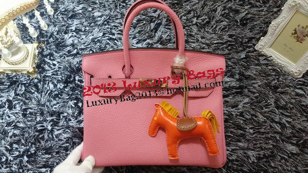 Hermes Birkin 30CM Tote Bags Litchi Leather H30LI Cherry