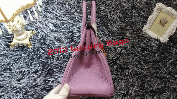 Hermes Birkin 30CM Tote Bags Litchi Leather H30LI Lavender