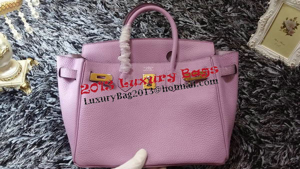 Hermes Birkin 30CM Tote Bags Litchi Leather H30LI Lavender