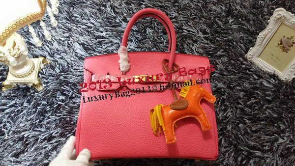 Hermes Birkin 30CM Tote Bags Litchi Leather H30LI Pink