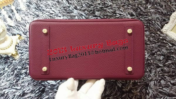 Hermes Birkin 30CM Tote Bags Litchi Leather H30LI Purple