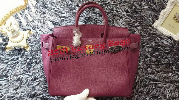 Hermes Birkin 30CM Tote Bags Litchi Leather H30LI Purple