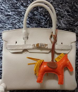 Hermes Birkin 30CM Tote Bags Litchi Leather H30LI White