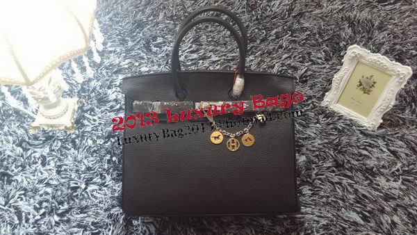 Hermes Birkin 35CM Tote Bag Litchi Leather HB35GL Black