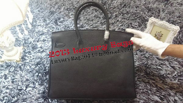 Hermes Birkin 35CM Tote Bag Litchi Leather HB35GL Black