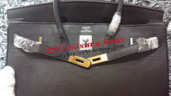 Hermes Birkin 35CM Tote Bag Litchi Leather HB35GL Black