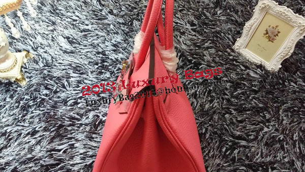 Hermes Birkin 35CM Tote Bag Litchi Leather HB35GL Cherry