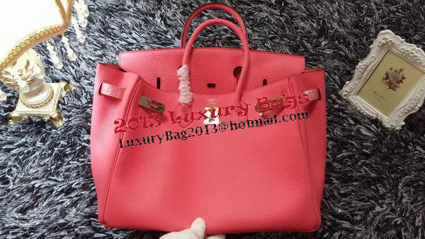 Hermes Birkin 35CM Tote Bag Litchi Leather HB35GL Cherry