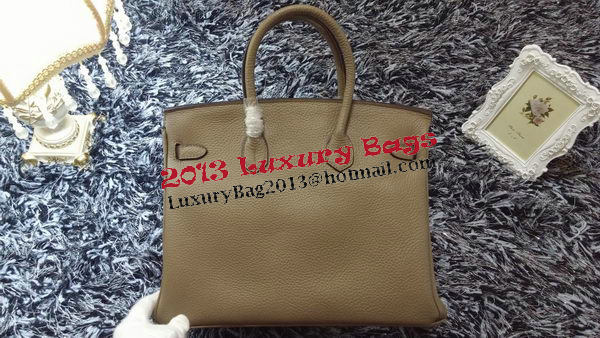 Hermes Birkin 35CM Tote Bag Litchi Leather HB35GL Grey