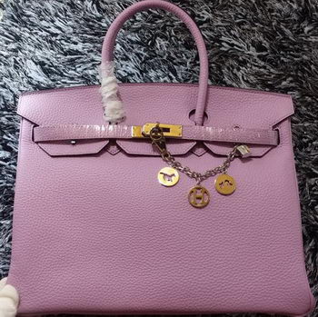 Hermes Birkin 35CM Tote Bag Litchi Leather HB35GL Lavender