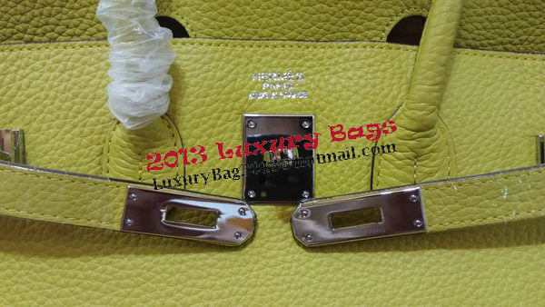 Hermes Birkin 35CM Tote Bag Litchi Leather HB35GL Lemon