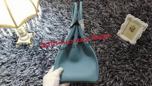 Hermes Birkin 35CM Tote Bag Litchi Leather HB35GL Light Blue