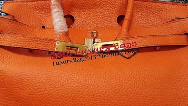 Hermes Birkin 35CM Tote Bag Litchi Leather HB35GL Orange