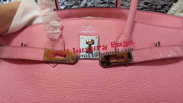 Hermes Birkin 35CM Tote Bag Litchi Leather HB35GL Pink