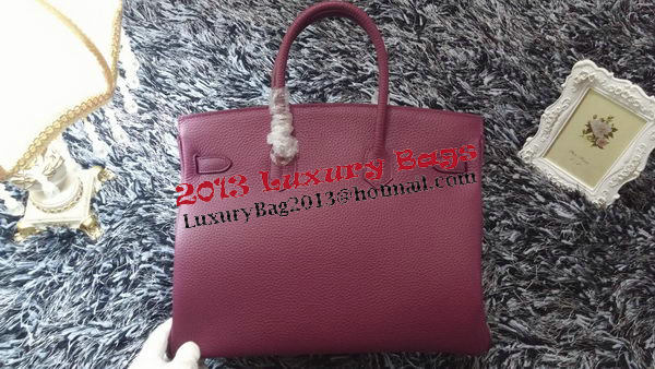 Hermes Birkin 35CM Tote Bag Litchi Leather HB35GL Purple