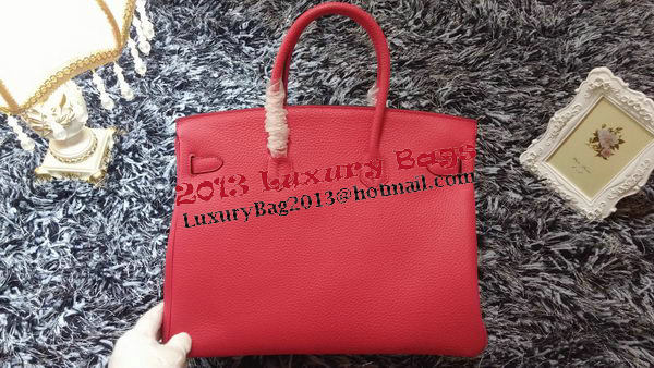 Hermes Birkin 35CM Tote Bag Litchi Leather HB35GL Rose