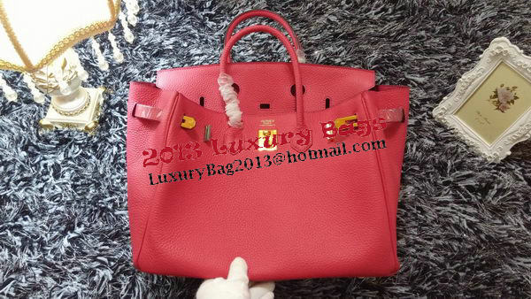 Hermes Birkin 35CM Tote Bag Litchi Leather HB35GL Rose