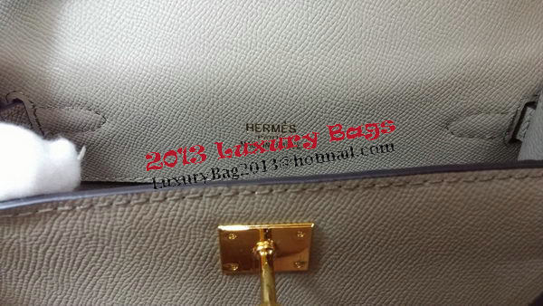 Hermes MINI Kelly 22cm Tote Bag Calf Leather K011 Grey