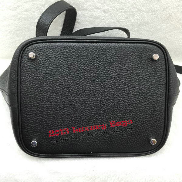 Hermes Picotin Lock 22cm Bags Litchi Leather HPL1048 Black